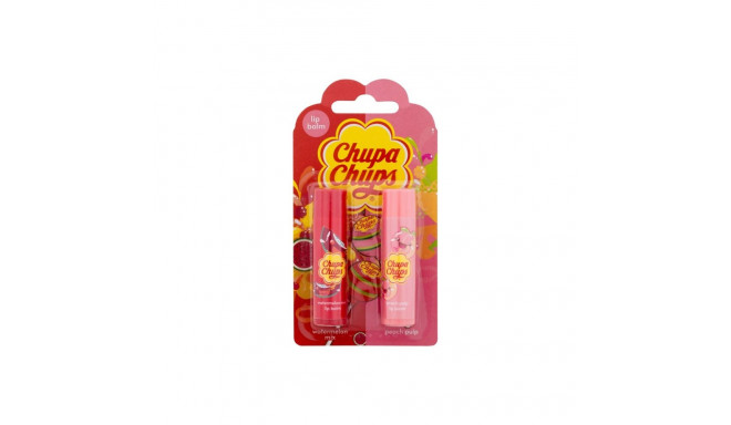 Chupa Chups Lip Balm Duo (4ml) (Lip Balm 4 g Watermelon Mix + Lip Balm 4 g Peach Pulp)
