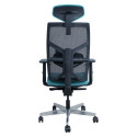 Task chair TUNE teal blue/black