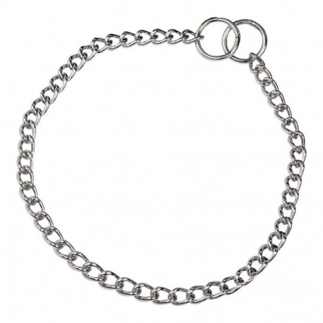 Hs Sprenger dog collar 2.5mm Links Twisted 50cm, silver