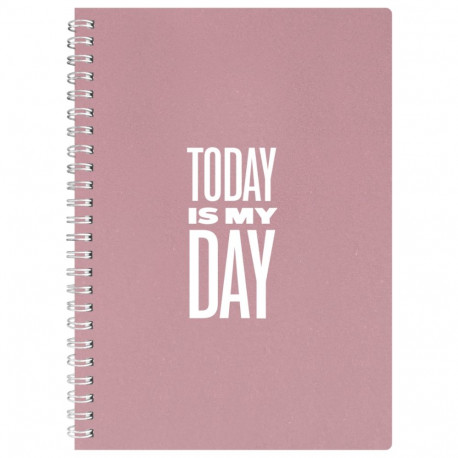 Kaustik spiraalköites A5 täpisisu MEMO Eco 60 lehte roosad  kartong kaaned