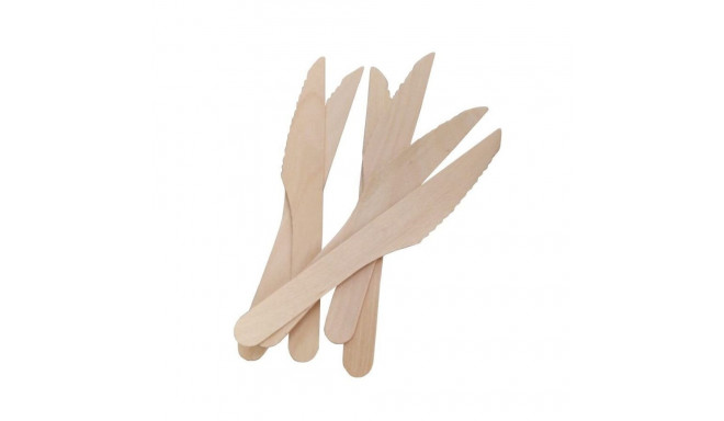 Wooden knives are biodegradable in a pack of 100