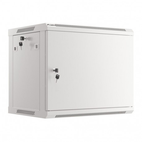 RACK CABINET 19" WALL-MOUNT 9U/600X450 (FLAT PACK) WITH METAL DOOR GREY LANBERG