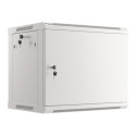RACK CABINET 19" WALL-MOUNT 9U/600X450 FOR SELF-ASSEMBLY WITH METAL DOOR GREY LANBERG (FLAT PACK)