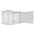 RACK CABINET 19" WALL-MOUNT 9U/600X450 FOR SELF-ASSEMBLY WITH METAL DOOR GREY LANBERG (FLAT PACK)