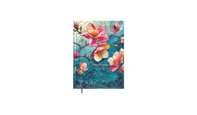 Raamatkalender KANTSLER Päev Magnolia, kunstnahast kaantega, päeva sisu 2025a.