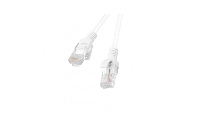 PATCHCORD CAT.6 UTP 1M WHITE FLUKE PASSED LANBERG