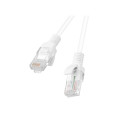 PATCHCORD CAT.6 UTP 1M WHITE FLUKE PASSED LANBERG