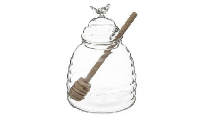 HONEY JAR SPOON GLASS ROBLE