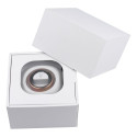 Smart Ring R11M- smart steel ring with charging box Size 7 (17.3mm), gold