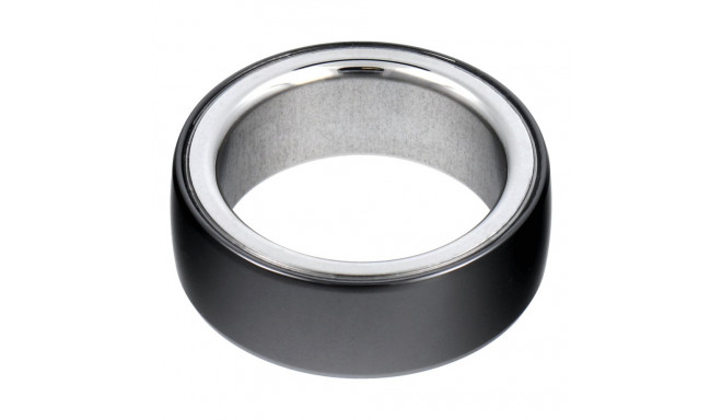 Smart Ring R8 - smart ceramic ring with charging box Size 18mm black