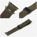 FORCELL F-DESIGN FA02 nylon magnetic strap for APPLE Watch 42 / 44 / 45 / 49 mm dark olive green