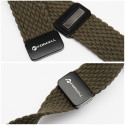 FORCELL F-DESIGN FA02 nylon magnetic strap for APPLE Watch 42 / 44 / 45 / 49 mm dark olive green