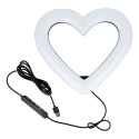 LED Ring Stream RGB lamp 10" with holder for mobile HEART + tripod JM26-10 black