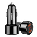 BASEUS car charger 2 x USB A with digital display PD QC4.0 5A 45W CCMLC20A-01/BS-C20A black