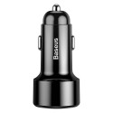 BASEUS car charger 2 x USB A with digital display PD QC4.0 5A 45W CCMLC20A-01/BS-C20A black