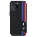 BMW BMHMP16L23SCUK iPhone 16 Pro 6.3" black/black hardcase Silicone Cut Tricolor Lines MagSafe