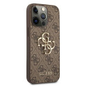 Guess GUHCP13L4GMGBR iPhone 13 Pro / 13 6.1" brown/brown hardcase 4G Big Metal Logo