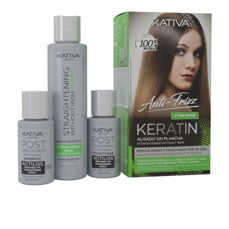 Kativa brasiilia sirgenduskomplekt Keratin Anti-frizz ilma sirgendajata lisaläige 30päeva 3tk
