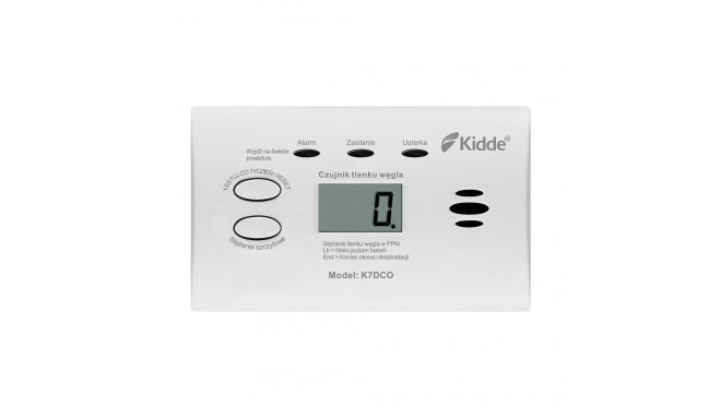 Carbon monoxide detector Kidde K7DCO with display White