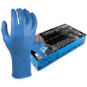 Disposable nitrile gloves M-Safe Grippaz 306B, 300mm long, 0,15mm thick, blue, 50pcs box, size 8/M