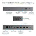 StarTech.com Thunderbolt 3 Dock w/ USB-C Host Compatibility - Dual 4K 60Hz DisplayPort 1.4 or Dual H