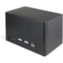 StarTech.com 2 Port Quad Monitor DisplayPort KVM Switch - 4K 60Hz UHD HDR - Desktop 4K DP 1.2 KVM wi