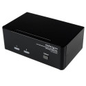 StarTech.com 2 Port DVI VGA Dual Monitor KVM Switch USB with Audio &amp; USB 2.0 Hub