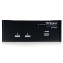 StarTech.com 2 Port DVI VGA Dual Monitor KVM Switch USB with Audio &amp; USB 2.0 Hub