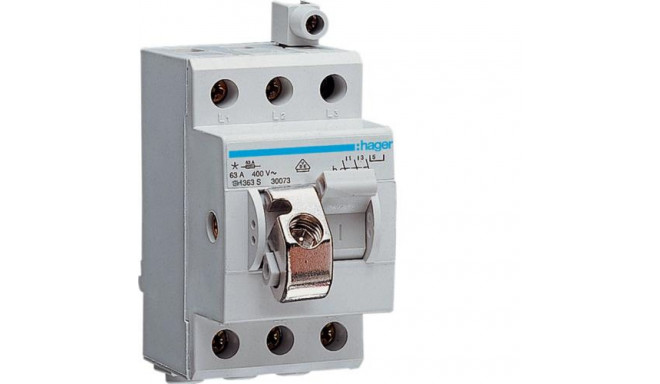 Hager SH363S electrical switch 3P Blue, Grey