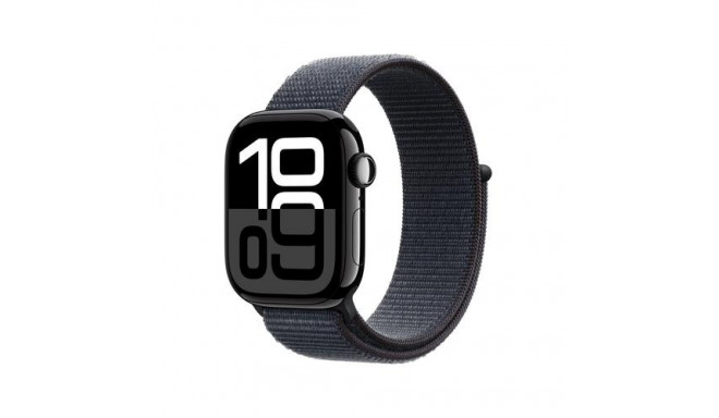 Apple Watch Series 10 GPS + Cellular 42mm Jet Black Aluminium Case with Ink Sport Loop