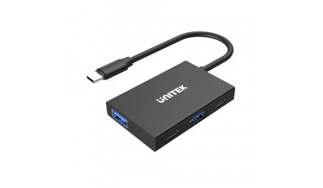 UNITEK uHUB Q4 USB 3.2 Gen 1 (3.1 Gen 1) Type-C 10000 Mbit/s Grey