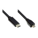 Alcasa GC-M0124 USB cable 3 m USB Type-C Micro USB Type-B Black