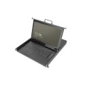 Digitus 17&quot; HD LCD KVM Console, 8-Port VGA, US Keyboard