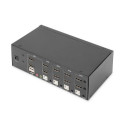 Digitus KVM Switch, 4 Port, Dual Display, 4K, HDMI®