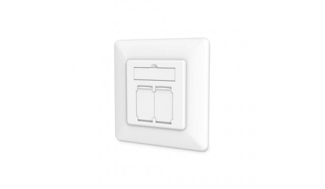 Digitus CAT 6A Class EA Network Outlet, Design-Compatible, Shielded, Flush Mount