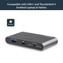 StarTech.com USB C Dock - 4K Dual Monitor DisplayPort - Mini Laptop Docking Station - 100W Power Del