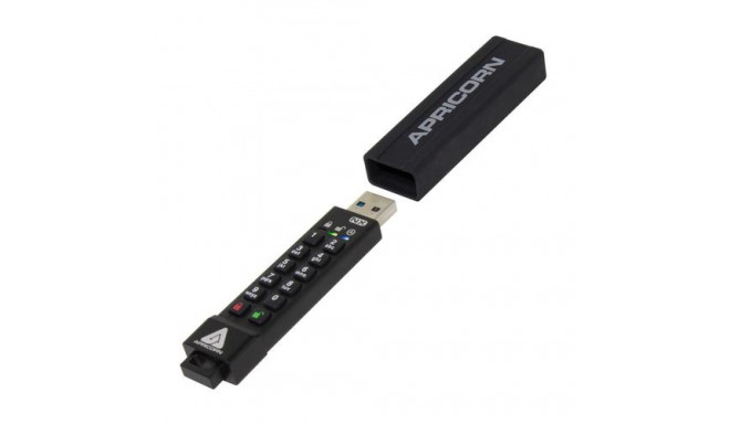 Apricorn ASK3 USB flash drive 8 GB USB Type-A 3.2 Gen 1 (3.1 Gen 1) Black