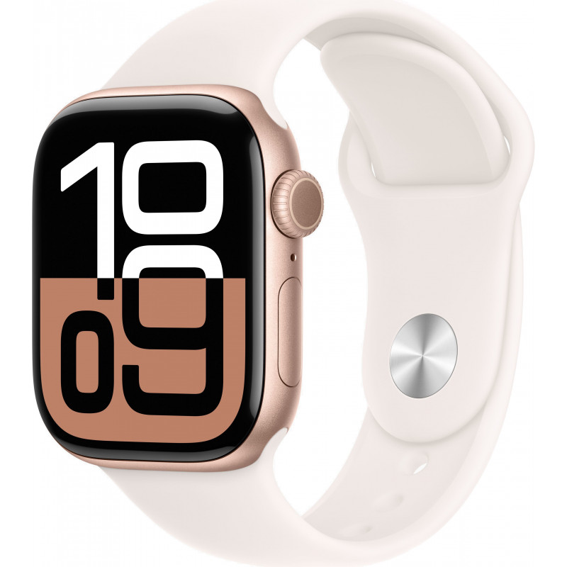 Apple Watch 10 GPS 42mm Sport Band M/L, rose gold/light blush (MWWJ3ET/A)