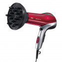 Braun HD770 hair dryer 2200 W Red, Silver