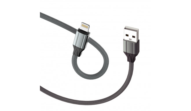 D-Fruit cable USB-A - Lightning 2m, grey (DF121)