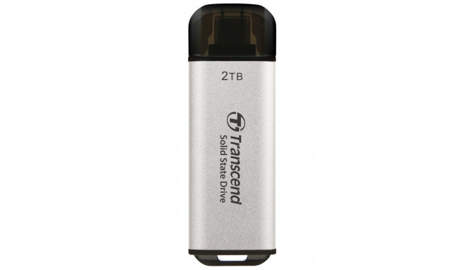 Transcend SSD ESD300S 2TB USB-C hõbedane