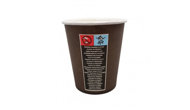 Coffee cup COFFEE 4 YOU 250ml, ø 80mm, brown, cardboard, pack of 100