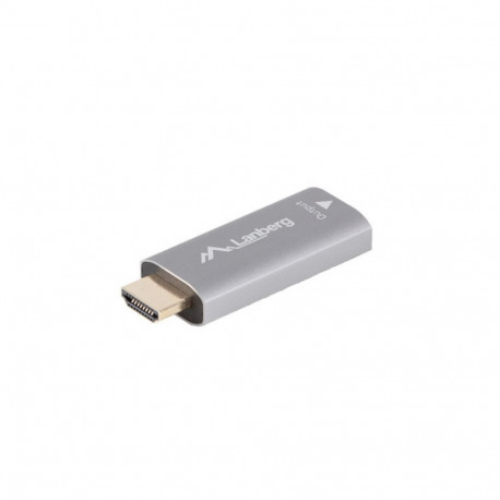 HDMI(M)->DISPLAYPORT(F) ADAPTER 4K SILVER LANBERG