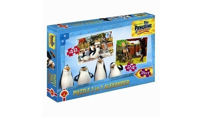 Puzzle 2w1 - Pingwiny z Madagaskaru serial 72 Elementy