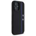 BMW BMHMP16S23SHEB iPhone 16 6.1" black/black hardcase Silicone Hexagon Blue Line MagSafe