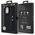 BMW BMHMP16S23SHEB iPhone 16 6.1" black/black hardcase Silicone Hexagon Blue Line MagSafe