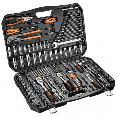 Padrunvõtmete komplekt 1/2", 3/8", 1/4", 233szt., CrV