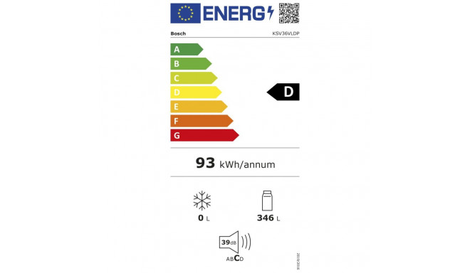 Bosch KSV36VLDP Serie 4 külmik, teras