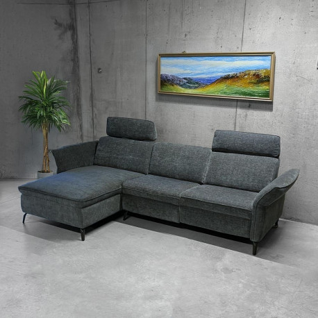 Nurgadiivan DAYTON PN, elektriline recliner  268x94/157xH100cm, tumehall