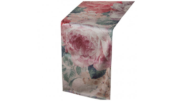 Table Runner Alexandra House Living Pink Textile 180 x 30 cm Velvet Floral